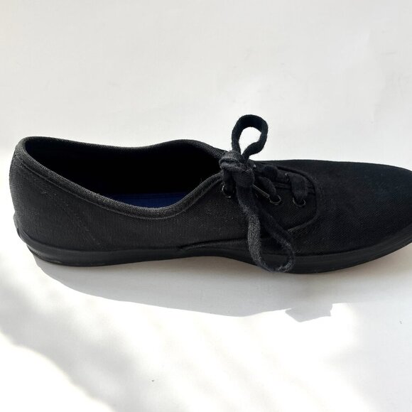 Keds Black Canvas Rubber Soled Women's Sneakers - Sz 7.5 - Picture 8 of 12